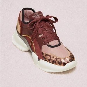 KATE SPADE Leather Burgundy Cloud Sneakers! New!